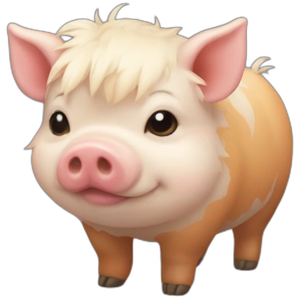 Fatty round kunekune pig emoji