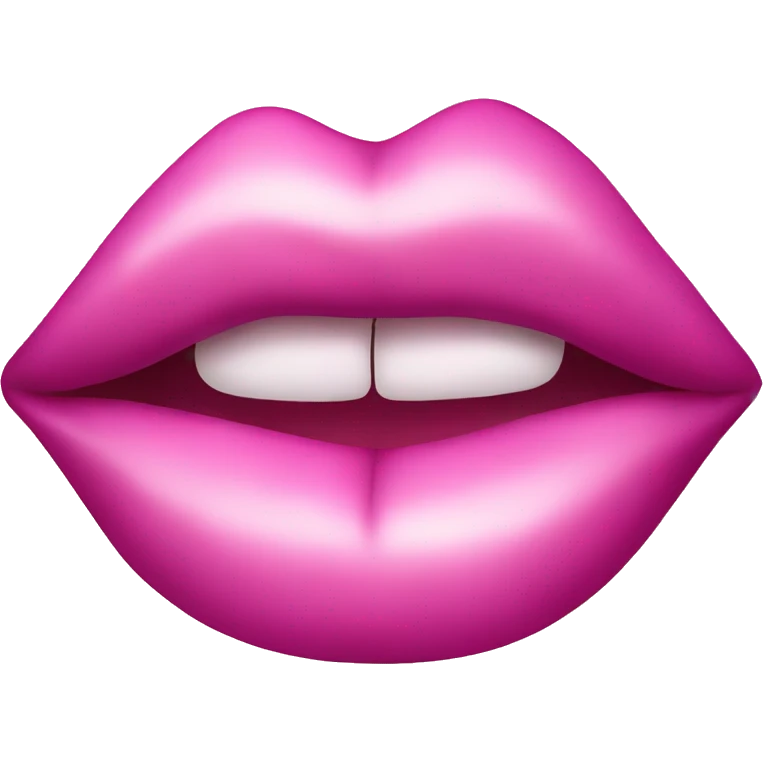 Pink kiss lips emoji