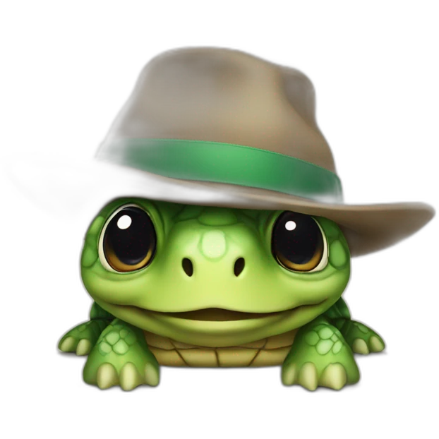 turtle in a hat emoji