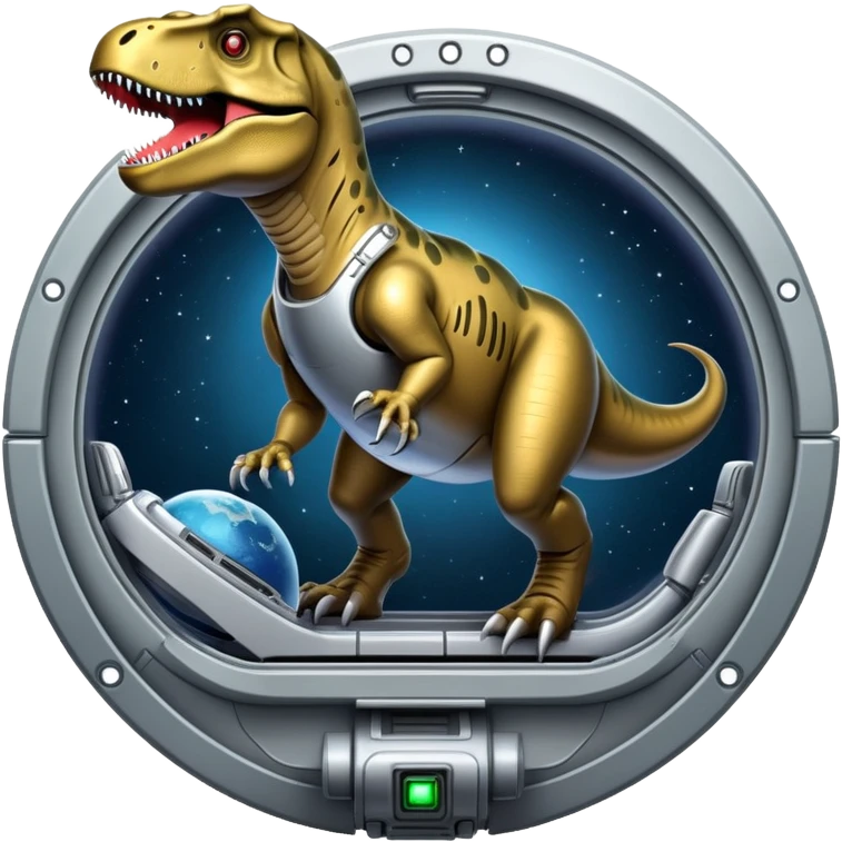 Trex on a spaceship  emoji