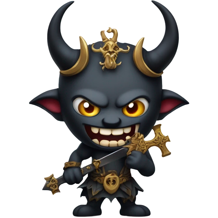 devil dark cross dagger emoji