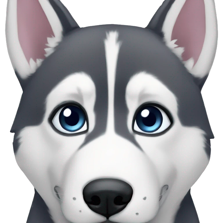 Husky tapandose los ojos con las patas emoji