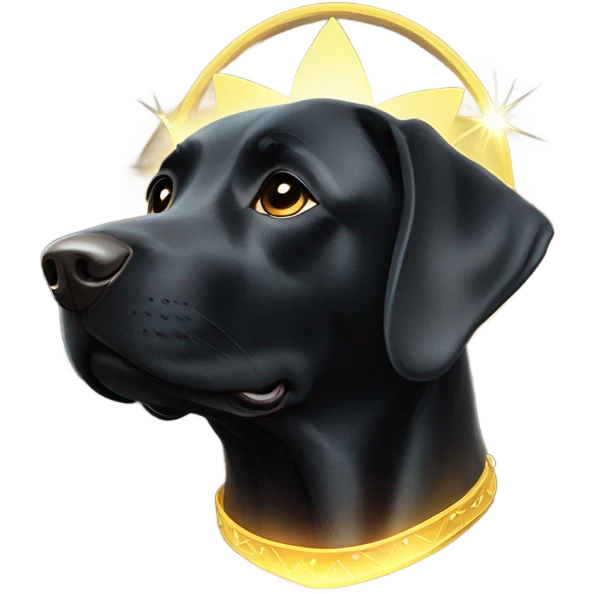 Black lab with halo emoji