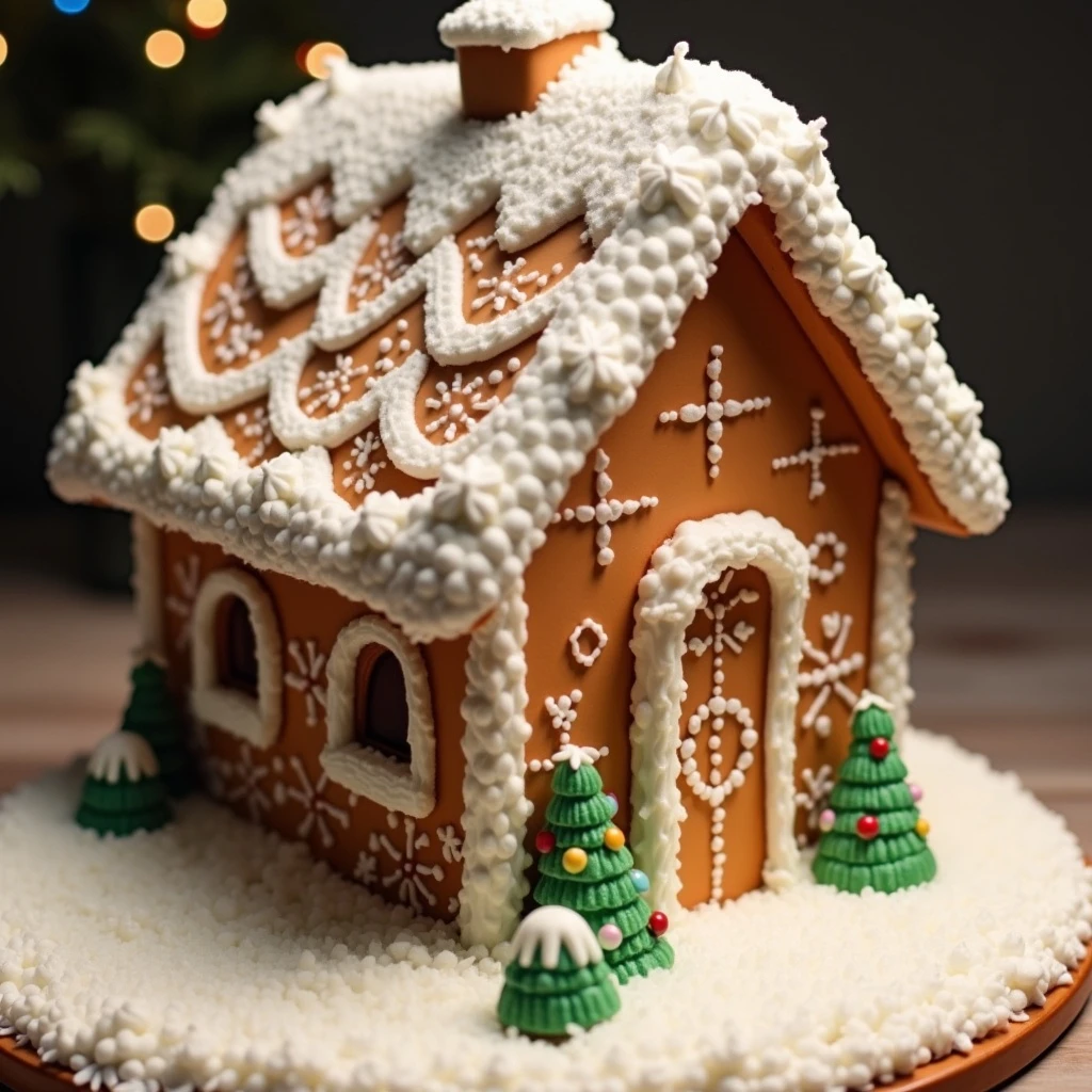 gingerbread house emoji