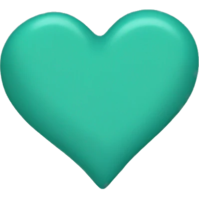 teal colour heart emoji