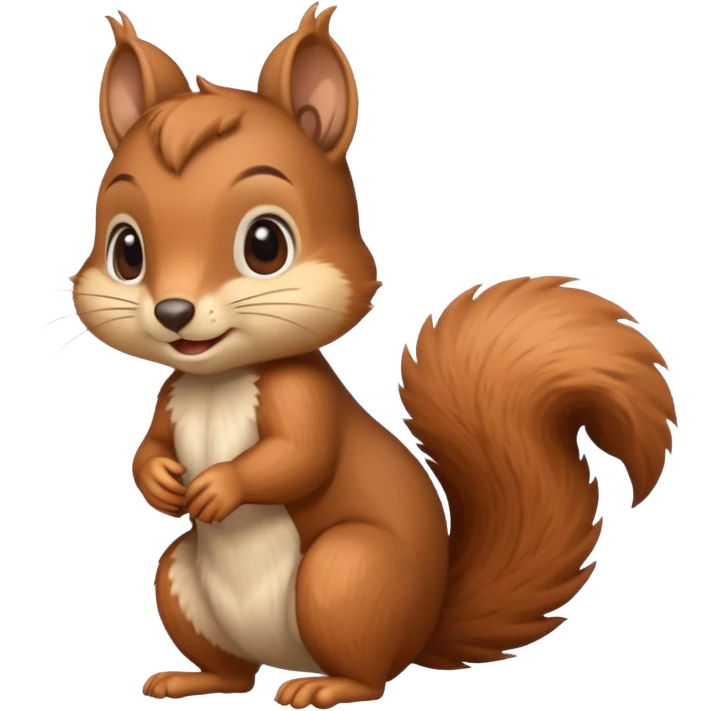 A cute little squirrel, full body.  emoji