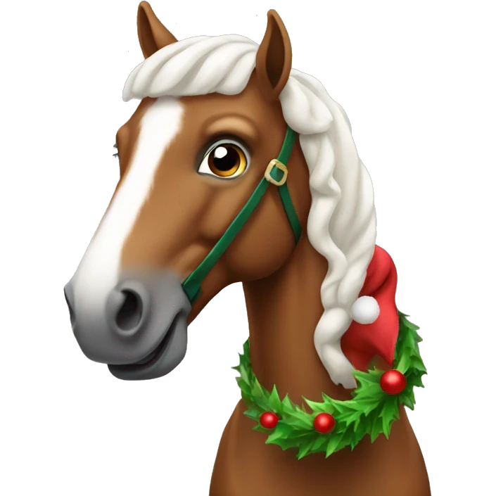 Christmas horse emoji