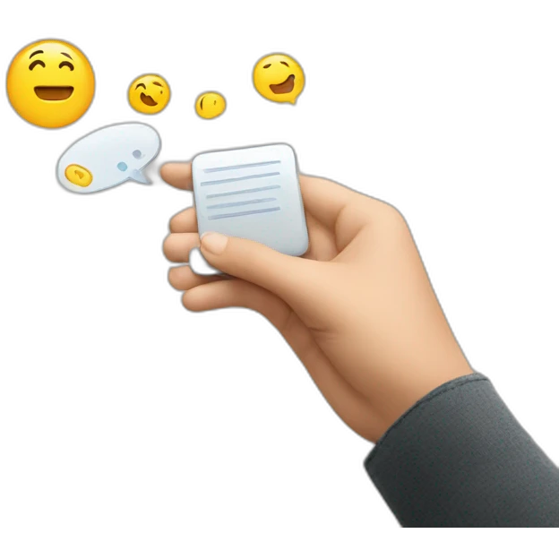 sending a text messege emoji
