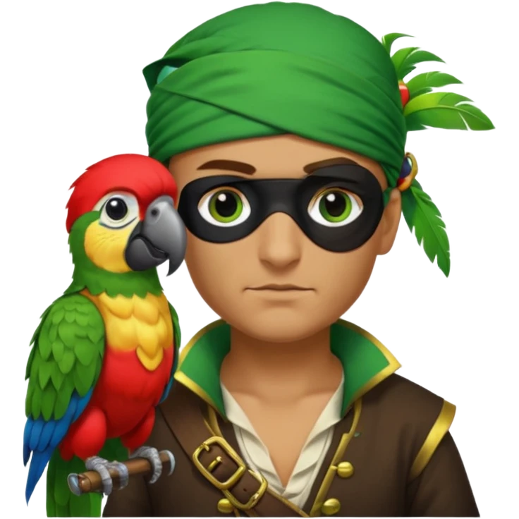 pirate and parrot emoji