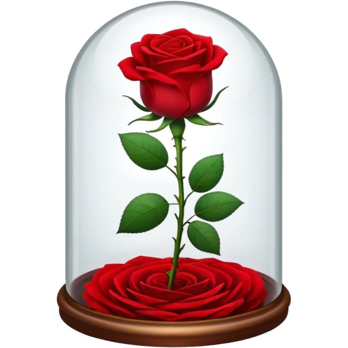 red rose under a glass dome emoji