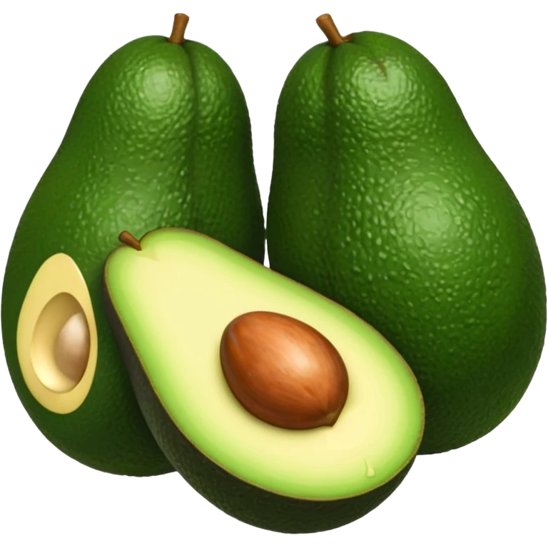 5 avocados whithout seed emoji