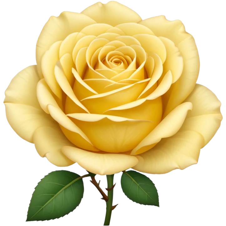Pale Yellow rose emoji