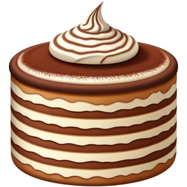 round tiramisu emoji