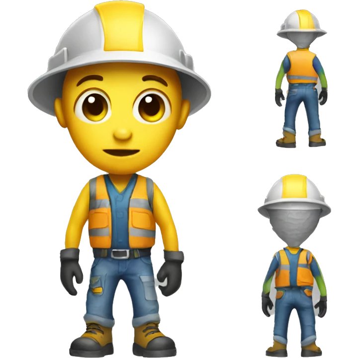 construction worker alien emoji