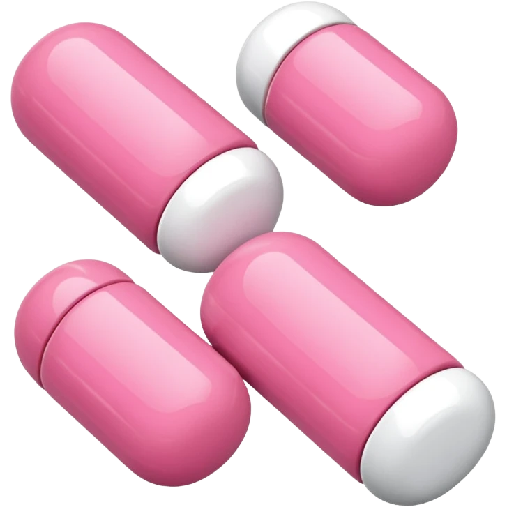 pink and white medication emoji