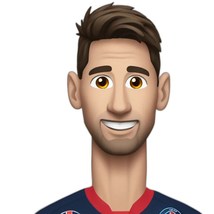 Messi with psg emoji
