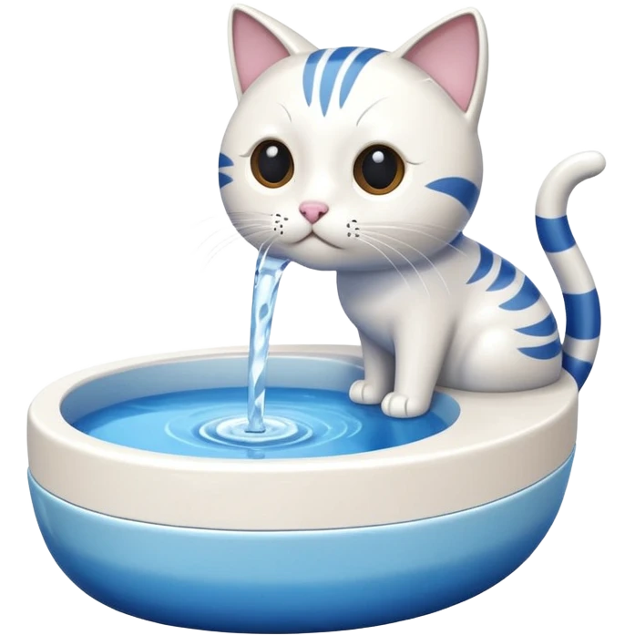 modern pet water fountain for cats emoji