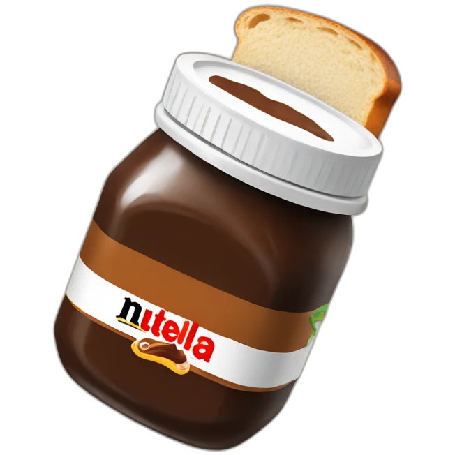 Nutella with bread ￼ emoji