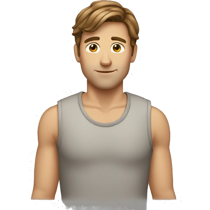 White dude brown hair emoji