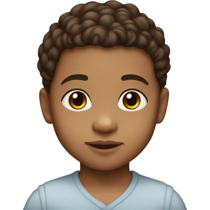 Lightskin baby boy with brown hair brown eyes  emoji