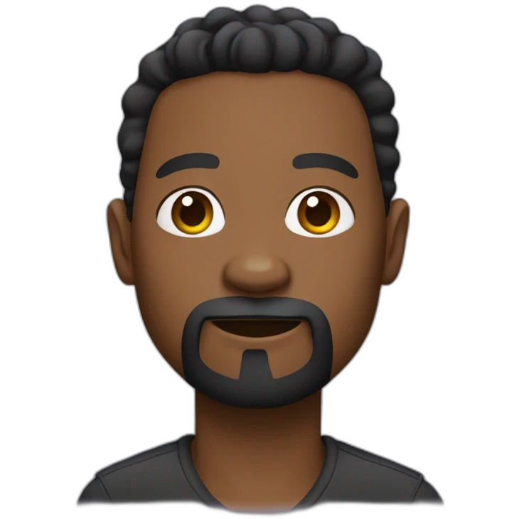 Black man with goatee emoji