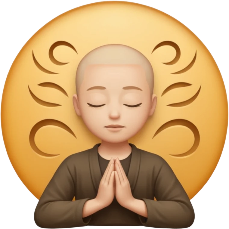 content face typing, eyes closed in a meditative, zen state emoji