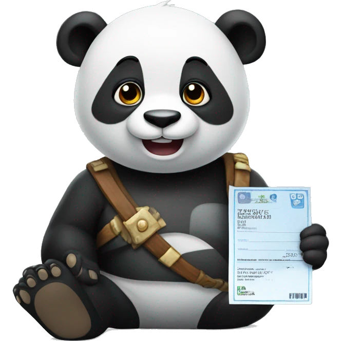 panda warior with a check approval emoji