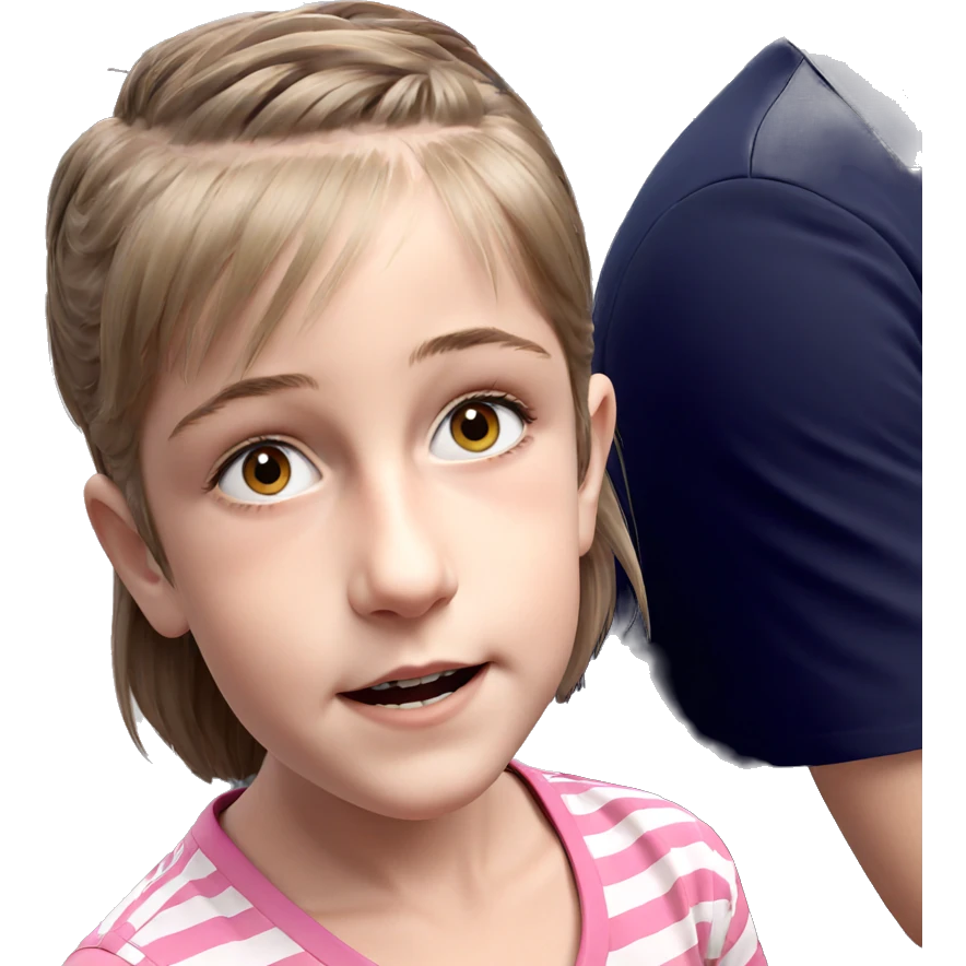 brown haired girl with boys emoji