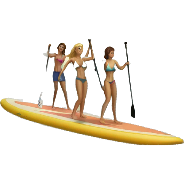 group of people doinf paddle surf xxl emoji