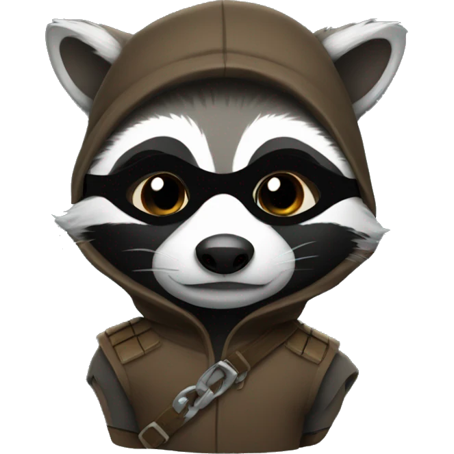 raccoon wearing a thief costume emoji