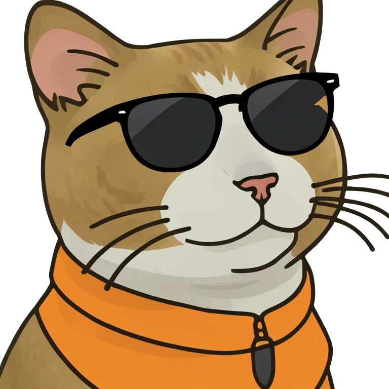 Cat with sunglasses emoji
