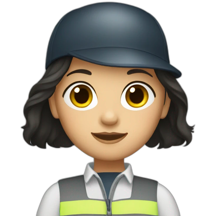 Truck driver girl with dark hair emoji