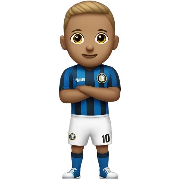 Bambino con maglia dell'inter che esulta emoji