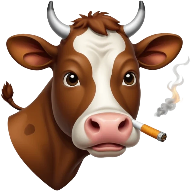 Cow smoking emoji
