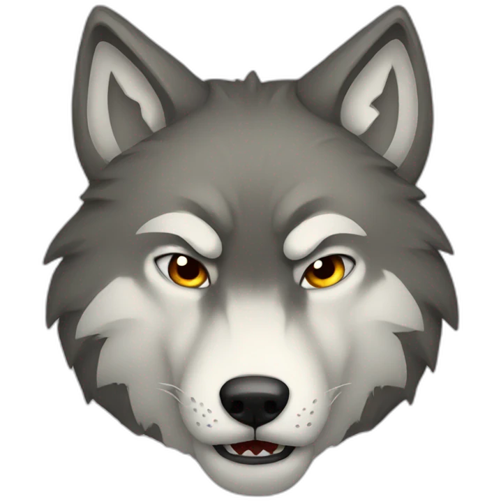 lonely wolf angry emoji
