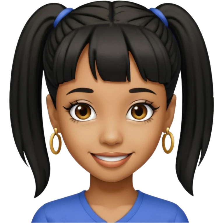 Lisa Left Eye Lopes with black  ponytail hair emoji
