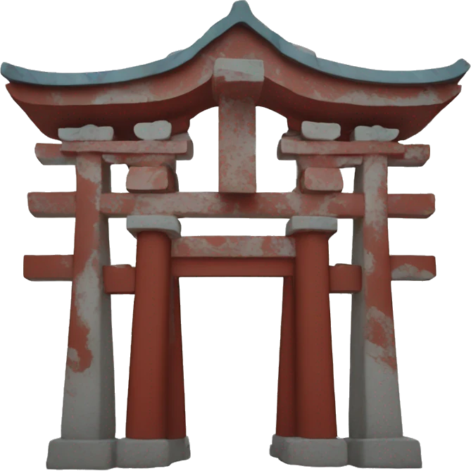 Japanese Tori gate from Greek marbles emoji