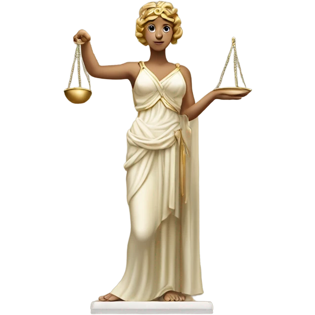 goddess Themis holding scale in her hand  emoji