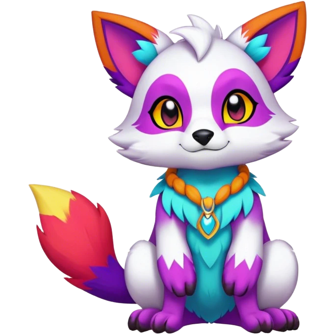colorful anthro fursona Fakemon emoji