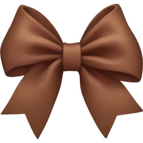 A brown bow just like the pink emoji bow emoji