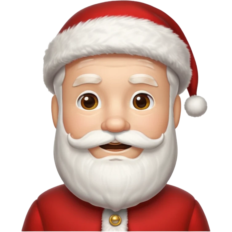santa with onlu mustache no beard emoji