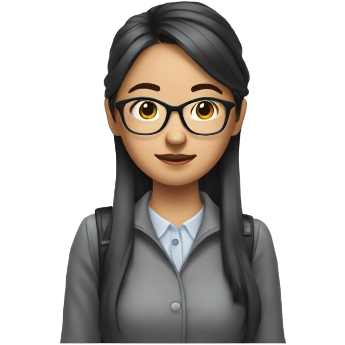 female quant who is nerdy and asian who could also be a tiktok influencer emoji