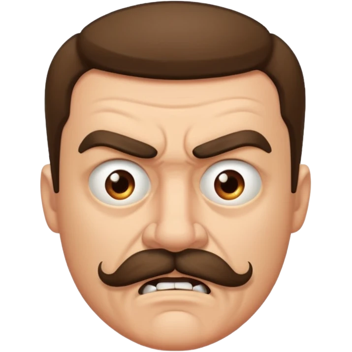 mustached angry man emoji