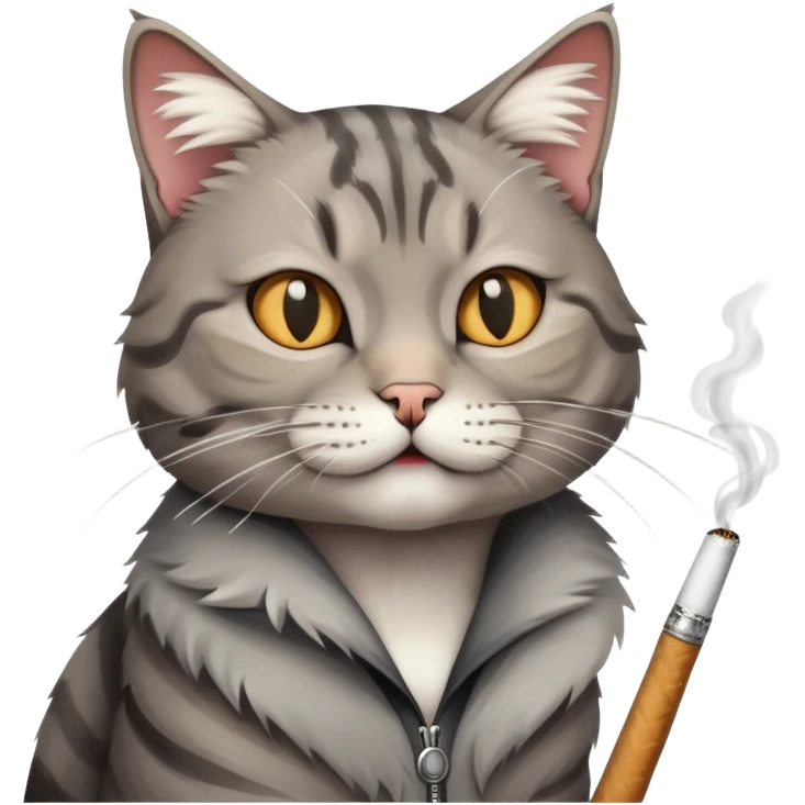 A Cat smoking  emoji