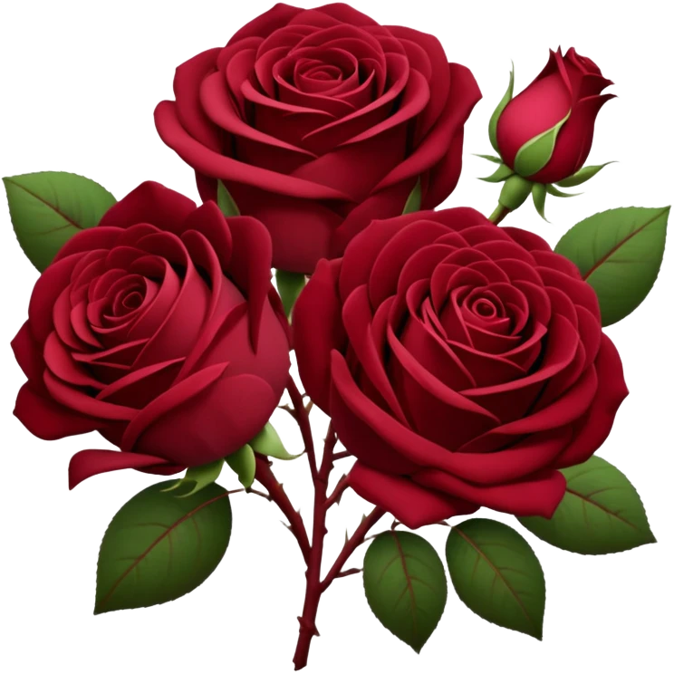 Burgundy rose bouquet  emoji