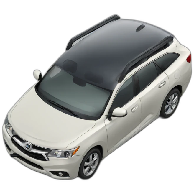 car on it roof emoji