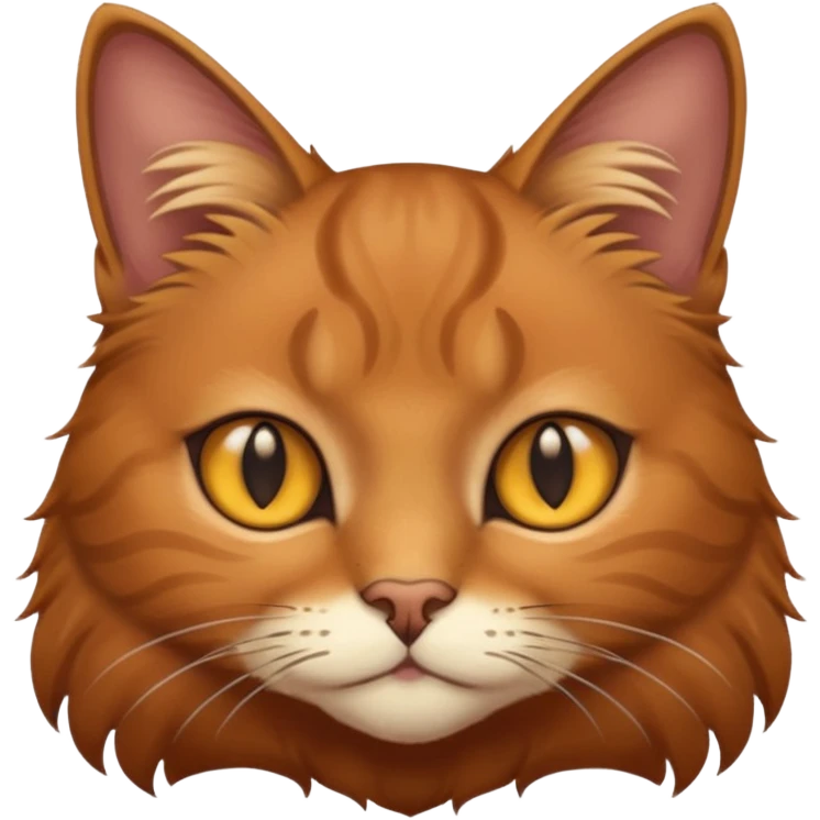 Brown cat with golden eyes  emoji