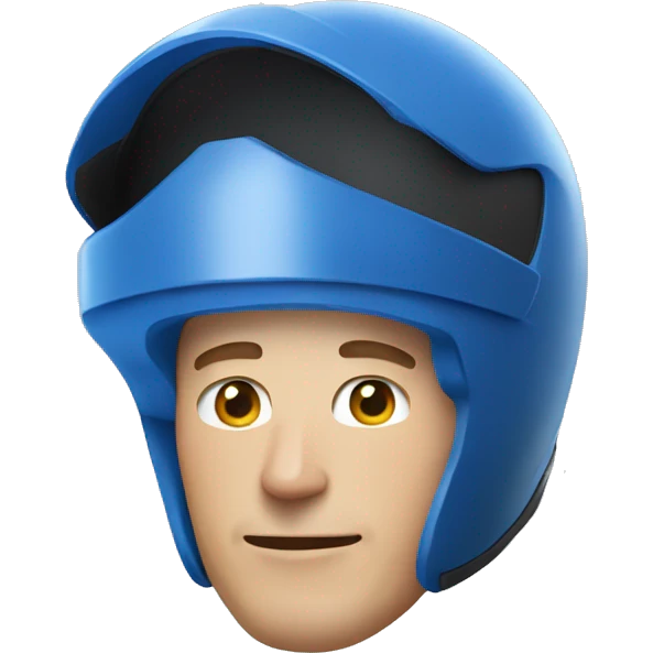 elon musk in a blue helmet. emoji