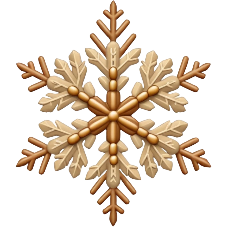 Beige knitted snowflake  emoji