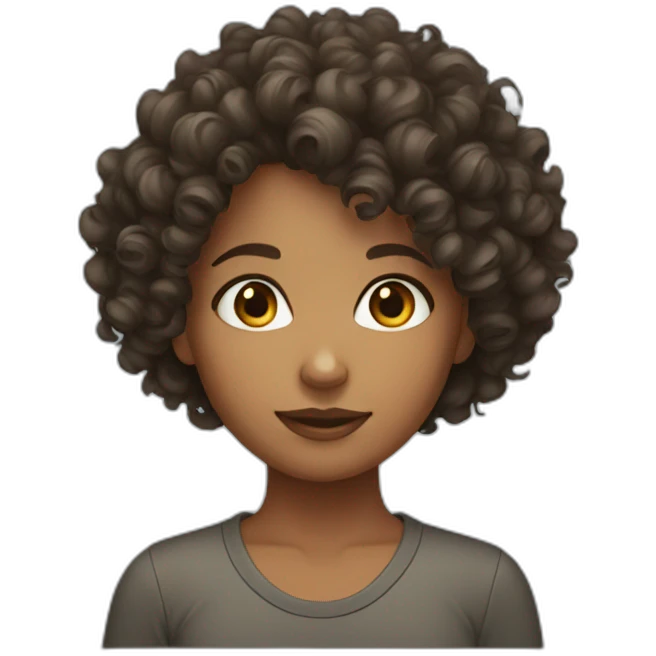 curly hair girl  emoji